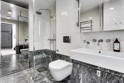 Bathroom design white black gray