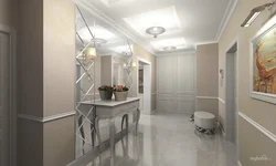 Interior of the hallway and kitchen in the same style