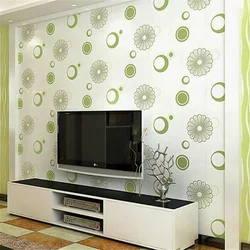 How to stick wallpaper in the living room photo