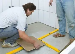 How To Lay Tiles On The Bathroom Floor Photo