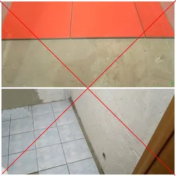 How to lay tiles on the bathroom floor photo