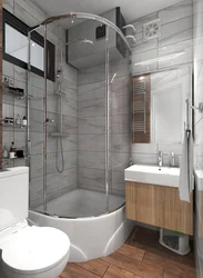 Bathroom design with shower in Khrushchev