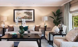 Plain walls in the living room photo