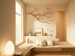 Plain walls in the living room photo