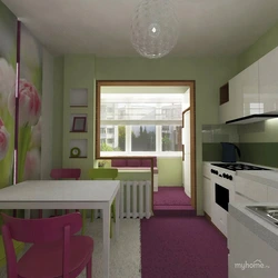 Фото кухня совмещена с балконом 12 кв