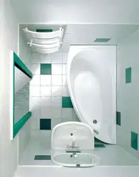 Шағын ванна бөлмесінің фотосуретіндегі бұрыштық ванна