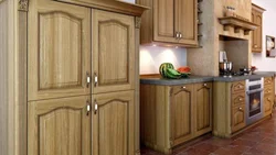 Фото деревянные кухни дуб