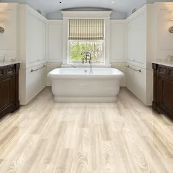 Vinyl tile bathtub design