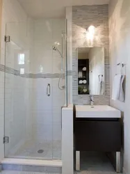 Tiles in a small bath with shower design