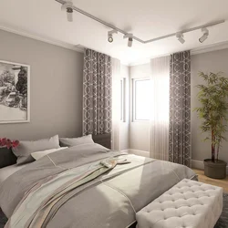 Yataq otağı dizaynı 14 kvadrat metr iki pəncərə ilə
