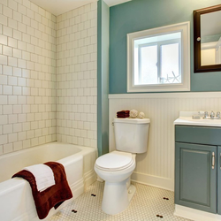 Bath Design With Painted Walls Photo