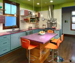 Combination of styles in the kitchen interior photo