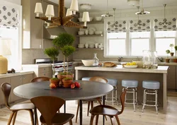 Combination of styles in the kitchen interior photo