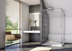 Bathroom design with railing