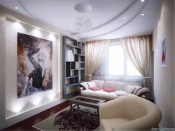 Ceiling in a one-room apartment design photo
