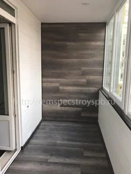 Loggia laminat fotoşəkili ilə tamamlandı