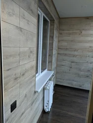 Лоджия ламинат фотосуретімен аяқталды