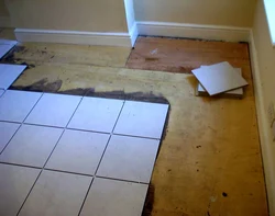 How to lay tiles on the kitchen floor photo