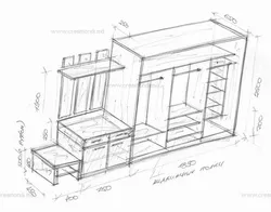 Hallway wardrobe drawing photo