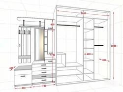 Hallway wardrobe drawing photo