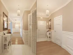 Light design of the corridor and kitchen