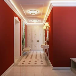 Kitchen and hallway color photo