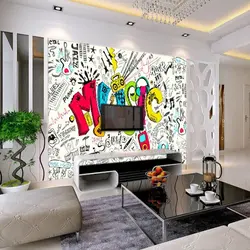 Graffiti In The Living Room Interior