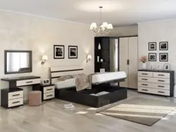 Living room milky oak wenge in the interior