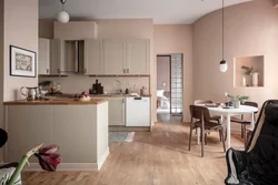 Dusty colors in the kitchen interior