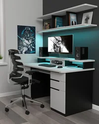 Table in the bedroom for work photo