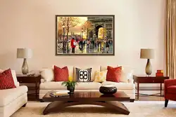 Apartment Interior With Paintings On The Walls