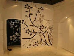 Drawings on the walls as apartment design