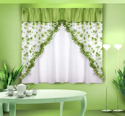 Curtains for the kitchen photo with flowers