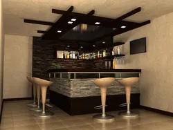 Müasir Üslubda Fotoşəkildə Qonaq Otağında Bar
