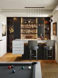 Bar in the living room in a modern style photo