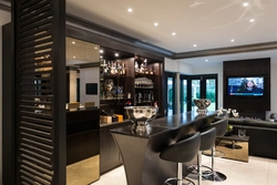 Bar in the living room in a modern style photo