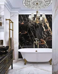 Bathroom Interior Black And Gold