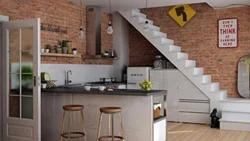 Kitchen staircase interior photo