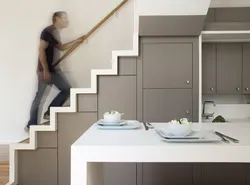 If the stairs are in the kitchen photo