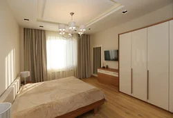 Ordinary bedroom in an apartment real photos