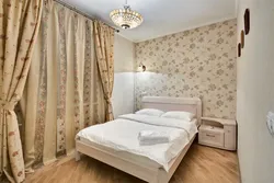 Ordinary bedroom in an apartment real photos