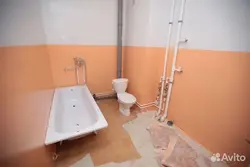 Bathroom in a new building photo