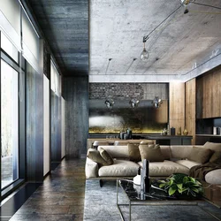 Mənzil fotoşəkilində loft tavanları