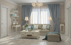 Living room in Provence style real photos
