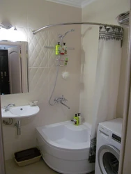 Bathroom with tray photo in Khrushchev