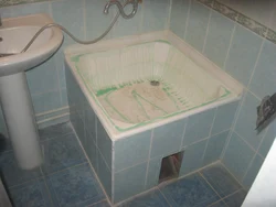 Xruşşovda tray fotoşəkili olan vanna otağı