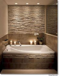 Photo stones for interior decoration of the bathroom