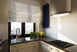 Curtains for kitchen sink by the window photo