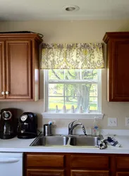 Curtains for kitchen sink by the window photo