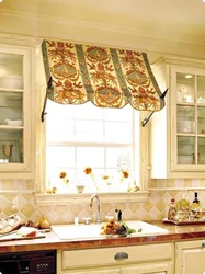 Curtains for kitchen sink by the window photo